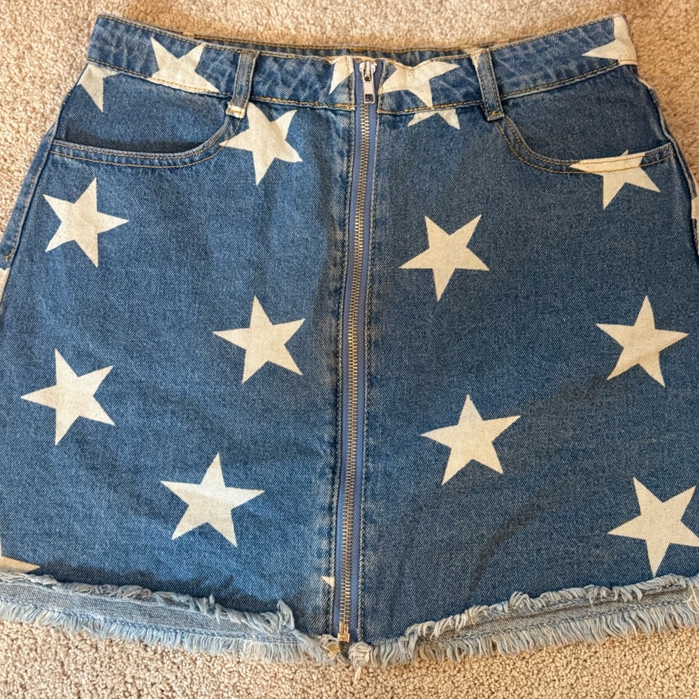 Altar'd State Star Denim Skirt